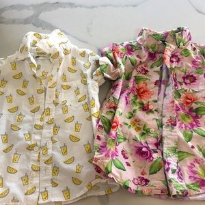 Set of two Summer BBQ shirts 4T Janie & Jack and Monica & Andy